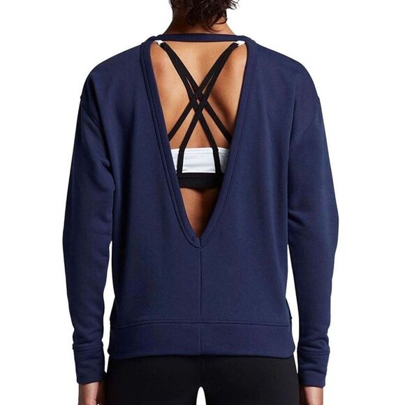 Nike Dri-Fit Versa Long Sleeve Open Back crewneck - Picture 1 of 12
